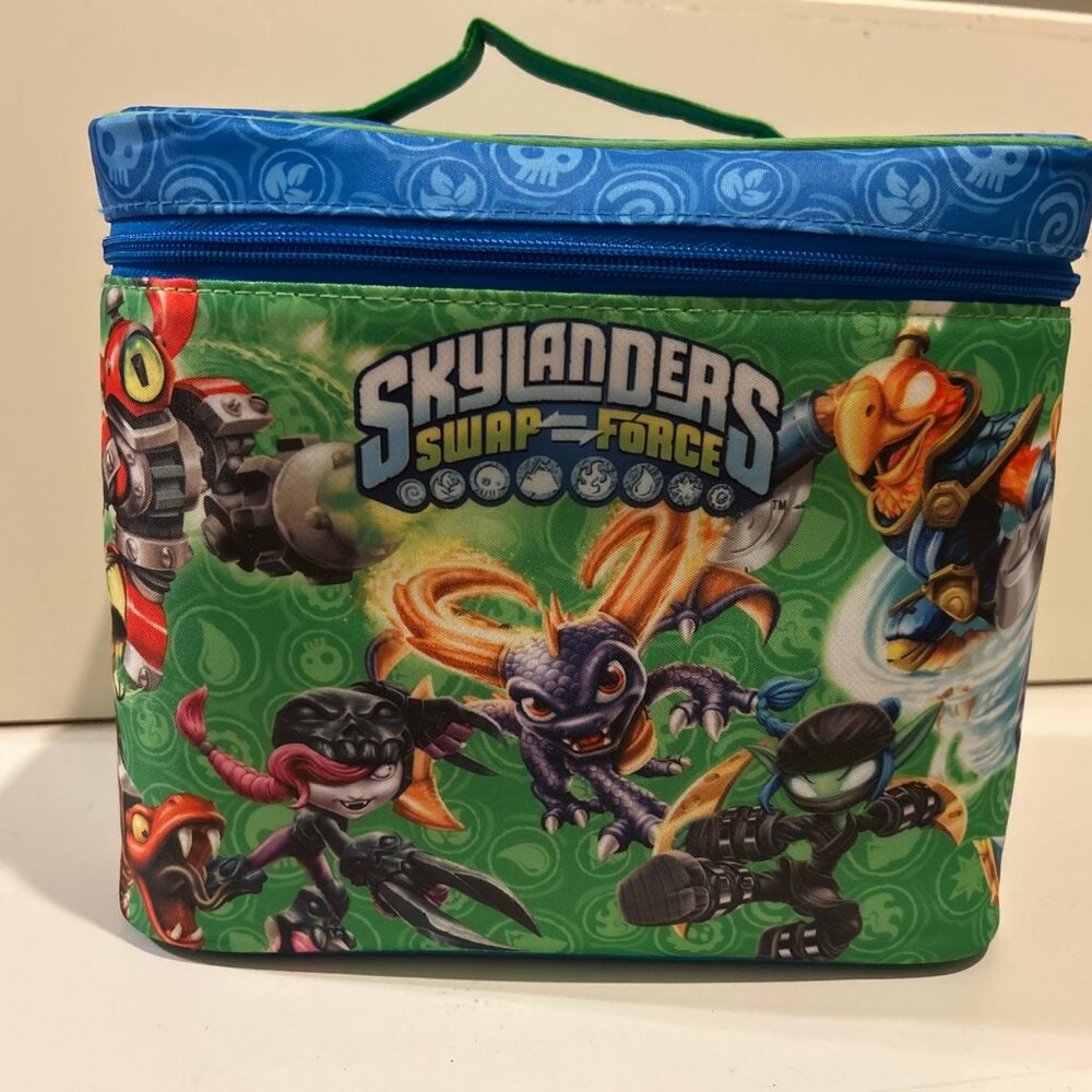Skylanders Swap Force Figure Storage Carrying Bag Zipper Removable Divider&tray